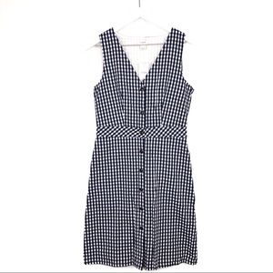 J. Crew Factory V-Neck Button-Front Dress Gingham